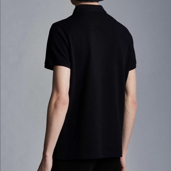 Mens Black Moncler Polo - Picture 4 of 4